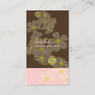 RETRO PLUMERIAS/DIY BACKGROUND COLOR BUSINESS CARD