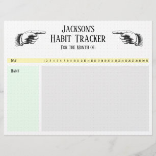 Retro Pointing Hands Habit Tracker