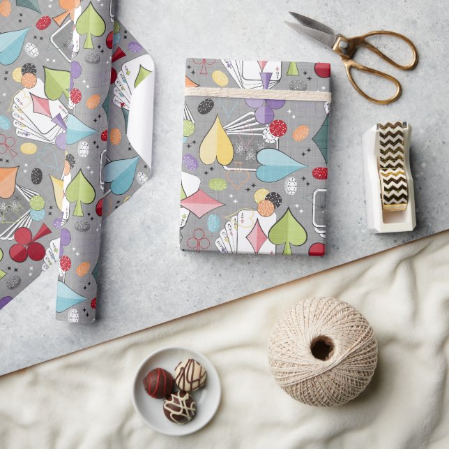Retro Poker Wrapping Paper (Crafts)