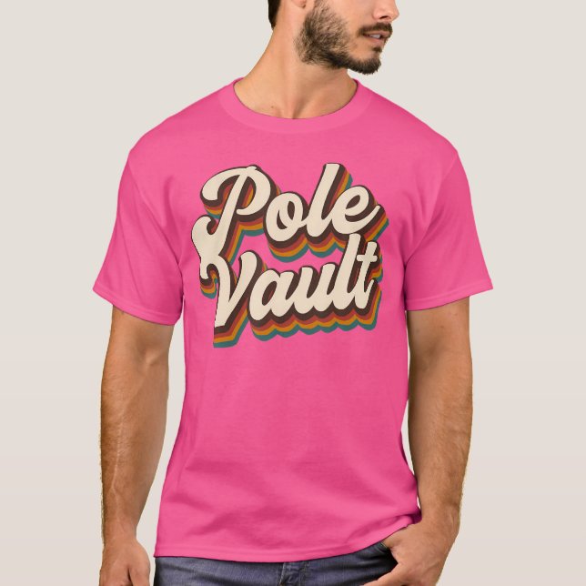 Retro Pole Vault Design - Pole Vault T-Shirt (Front)