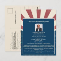 Retro Political Campaign Fundraising Invitation