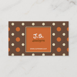 Retro Polka Dot Business Card
