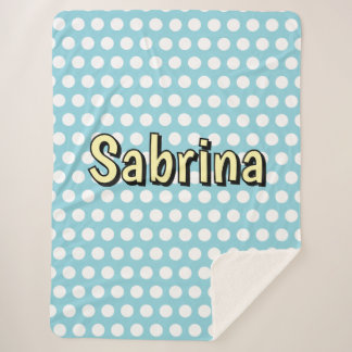 Retro polka dot fifties style sherpa blanket
