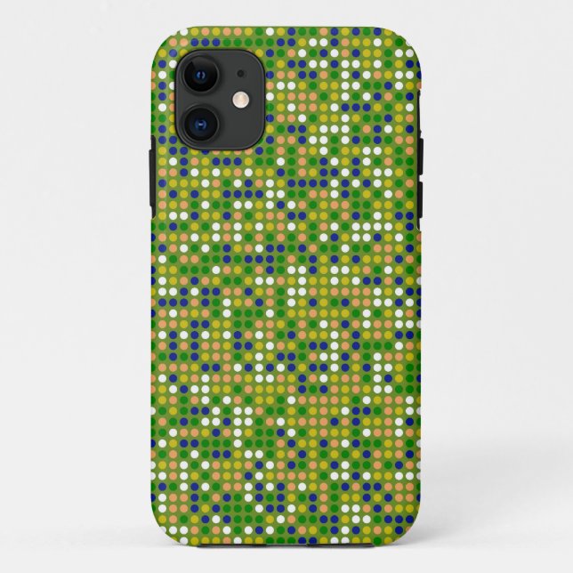 Retro Polka Dot Mosaic Pattern #2 Case-Mate iPhone Case (Back)