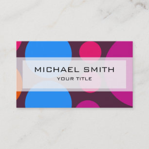 Retro Polka Dot Mosaic Pattern #5 Business Card