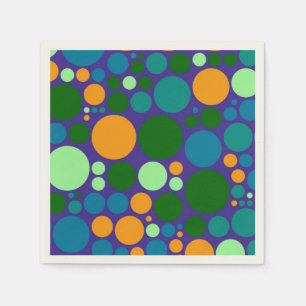 Retro Polka Dot Mosaic Pattern #6 Napkin