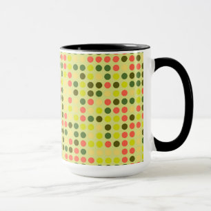 Retro Polka Dot Mosaic Pattern #9 Mug