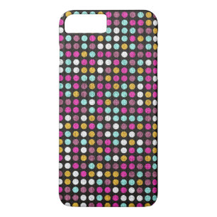 Retro Polka Dot Painted Canvas #4 iPhone 8 Plus/7 Plus Case