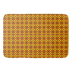 Retro Polka Dot Pattern 60s 70s Funky  Bath Mat