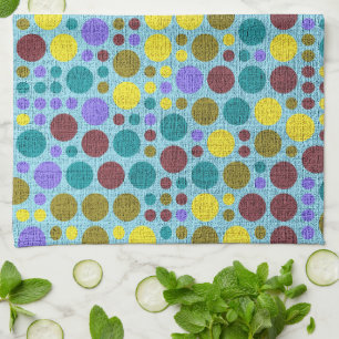 Retro Polka Dot Pattern #9 Tea Towel