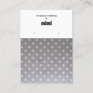 Retro Polka Dots Earring Display Business Card