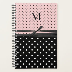 Retro Polka Dots Monogrammed Daily Planner