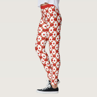 Retro Pomegranate Red Fruit Orchard Pattern Leggings
