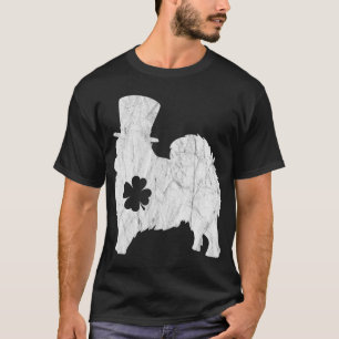 Retro Pomeranian Hat Irish Shamrock Pom St Patrick T-Shirt