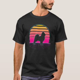 Retro Pomeranian Vaporwave  Dog  Pet Owner T-Shirt