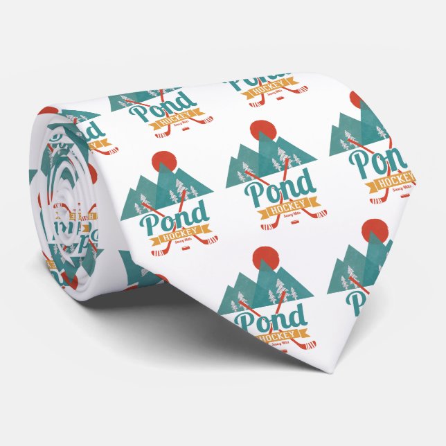 Retro Pond Hockey Tie (Rolled)