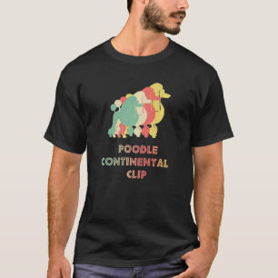 Retro Poodle Continental Clip Dog Mum Vintage T-Shirt
