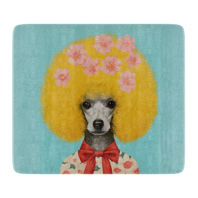 Retro Poodle Cutting Board, Retro Cutting Board (Front)