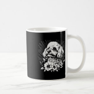 Retro Poodle Dog Lover Tattoo Style Coffee Mug