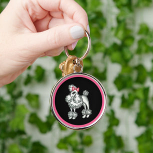 Retro Poodle Keychain