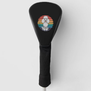 Retro Poodle Lover Dog Gifts for Poodle Owners Men Golf Head Cover