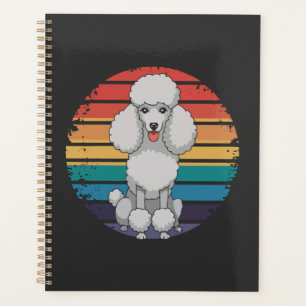Retro Poodle Lover Dog Gifts for Poodle Owners Men Planner