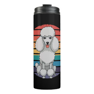 Retro Poodle Lover Dog Gifts for Poodle Owners Men Thermal Tumbler