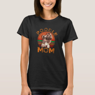 Retro Poodle Mum Dog Mother Pet Poodle Mama T-Shirt