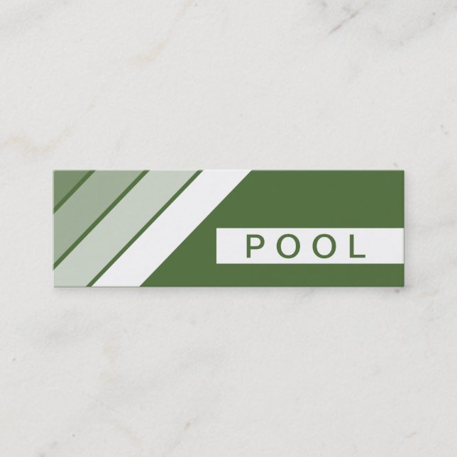 retro POOL Mini Business Card (Front)
