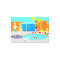 Retro Pool Party Stretched Canvas Print