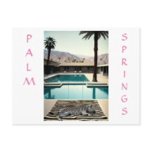 Retro Poolside Zebra Theme Holiday Personalise