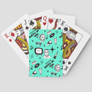 Retro Pop 1950's Style Nostalgic Graphics  Playing Cards