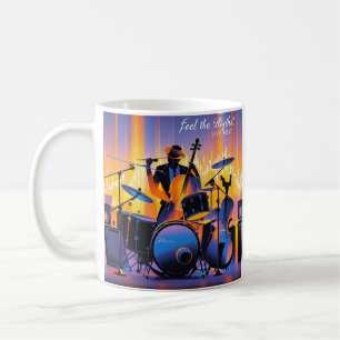 Retro Pop Abstract musical instruments dramatic Coffee Mug