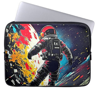 Retro Pop Art Astronaut Space Galaxy Laptop Sleeve