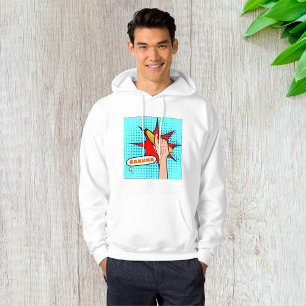 Retro Pop Art Banana Comic Book Style Hoodie
