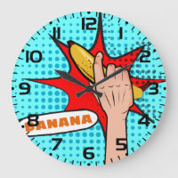 Retro Pop Art Banana Comic Book Style