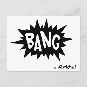 Retro Pop Art, Comic Book Bang! Gotcha! Postcard