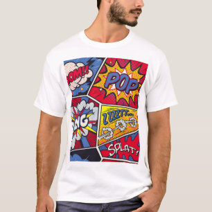 Retro pop art, comic shout pattern. T-Shirt