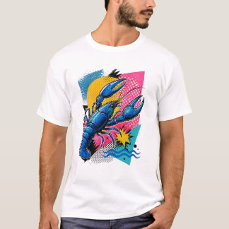 Retro Pop Art Crawfish  – Trendy Unisex T- Shirt