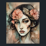 Retro Pop Art Female Illustration Poster<br><div class="desc">Elevate your wall decor with this striking Modern Woman Portrait Wall Art Poster, featuring a bold and artistic interpretation of feminine strength and beauty. This digital illustration showcases a stylish female figure in a retro-inspired pop art aesthetic, blending expressive colours, confident attitude, and nostalgic design elements. Perfect for bedrooms, living...</div>