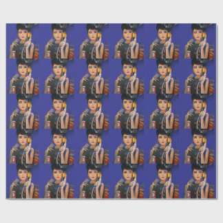 Retro Pop Art Illustration Gift Wrapping Paper