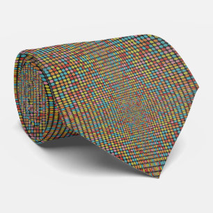 Retro Pop Art Mosaic - Optical Illusion Tie