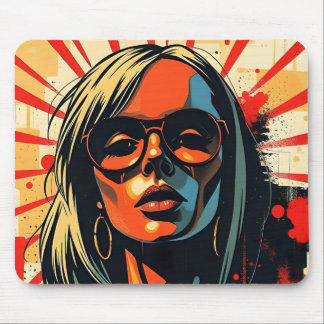 Retro Pop Art Mouse Pad