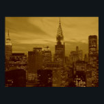 Retro Pop Art New York City Poster<br><div class="desc">New York City Midtown Old Style Image - Vintage New York Artworks</div>