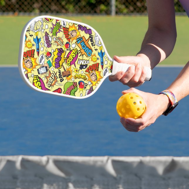Retro Pop Art Pickleball Paddle (Insitu)