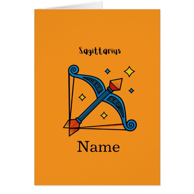 Retro Pop Art Sagittarius Zodiac Sign Gift (Front)
