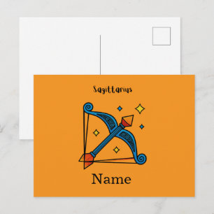 Retro Pop Art Sagittarius Zodiac Sign Gift Postcard