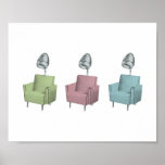 Retro Pop Art Salon Dryer Chair 8x10 Print<br><div class="desc">Sleek,  retro modern,  graphic art for your hair salon or home.</div>
