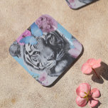 Retro Pop Art Tiger and Butterflies Collage Coaster<br><div class="desc">Infuse your space with bold elegance through this coquette aesthetic design. Featuring a striking tiger adorned with soft florals and butterflies, this retro-inspired collage blends fierce and delicate elements. The mix of pink home accents and vibrant details creates a powerful yet playful vibe, perfect for adding a unique touch to...</div>