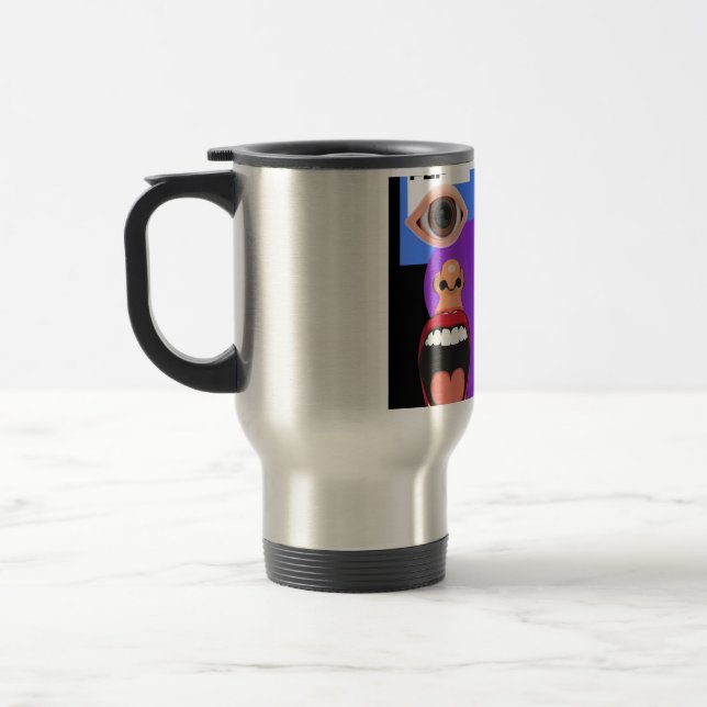 Retro pop art travel mug (Left)